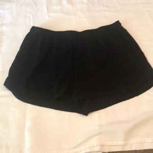 Black Linen Shorts large